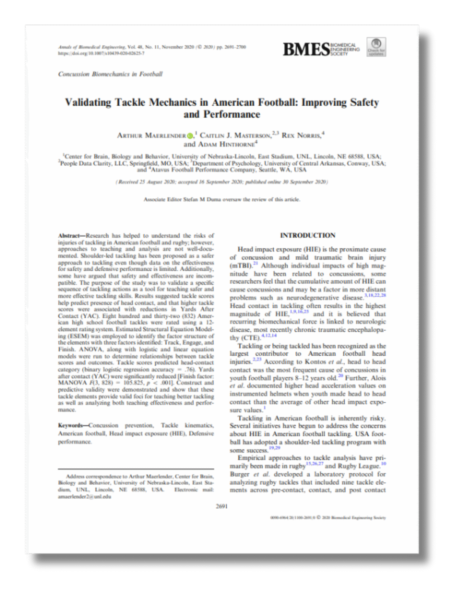 Atavus published medical study